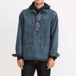 Madewell Denim Easy Long-Sleeve Popover Shirt - Size M